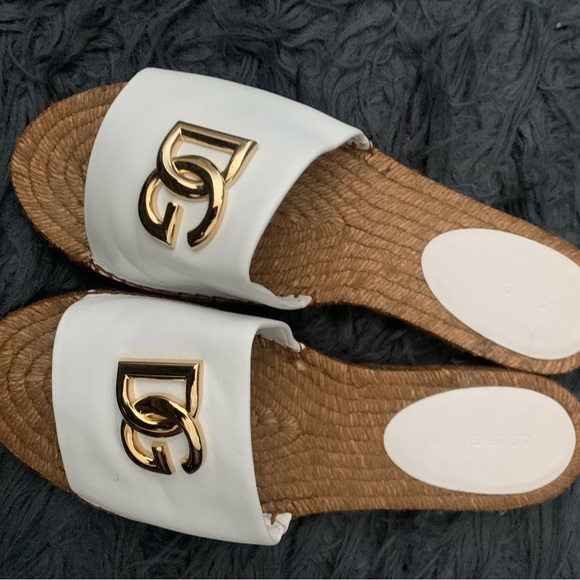Dolce and Gabbana embellished leather slides size 41 - Picture 11 of 16